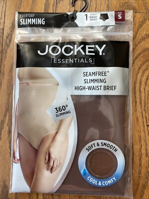 Jockey  Essentials Women's Slimming Cool Touch High Waist Brief, Coffee Size S