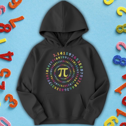 Boys and Girls Pi Design Number Day Ideas Jumper Hoody for Kids #ND - Picture 13 of 31