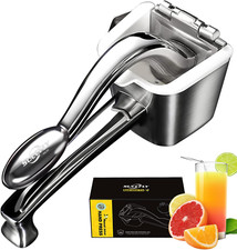 Heavy Duty Stainless Steel Lemon Squeezer with Ergonomic Handle - 5 Year Warrant