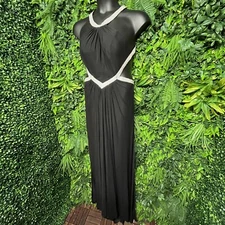 ASPEED Women Dress Large Black Stoned Open Back Gown Prom Ball Long Formal 1104