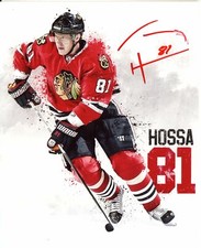 Marian Hossa  Autographed 8x10 Chicago Blackhawks   # S279