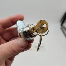 Chicago C1701 Cam Lock 13/16" Keyed Different Polished Chrome Single Bit US Made