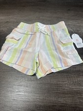 Wonder Nation - Girls Pull-On - Cargo Shorts - Size XS 4/5 Stripe NEW