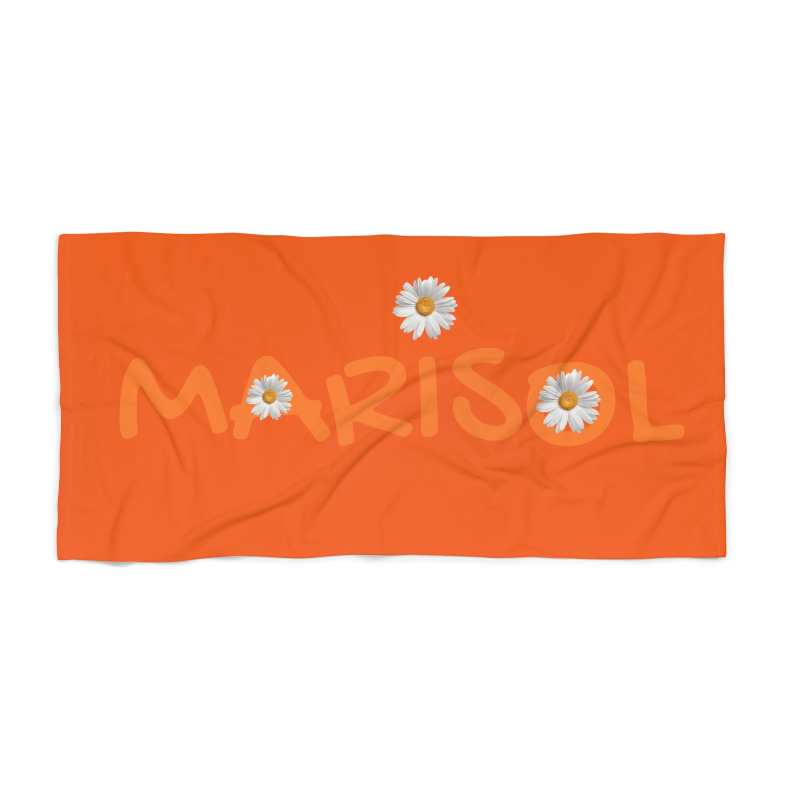 Retro Style Custom Name Beach Towel, 70's Design, Hippie Vintage