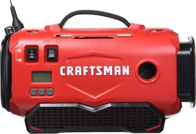 CRAFTSMAN V20 Tire Inflator, Portable Air Compressor, Modes: Cordless,  120V