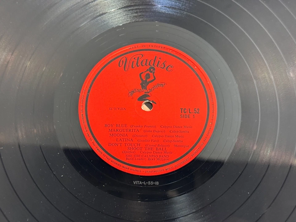 SHE SHE Calypso Band Vitadisc TC/L 52 Boys Town Steel Calypso Music Vinyl Record - Image 3 of 4