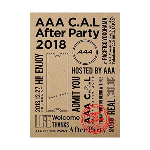 AAA C.A.L AFTER PARTY 2018 (Bluray Disc) Official Collectible Exclusive Japan