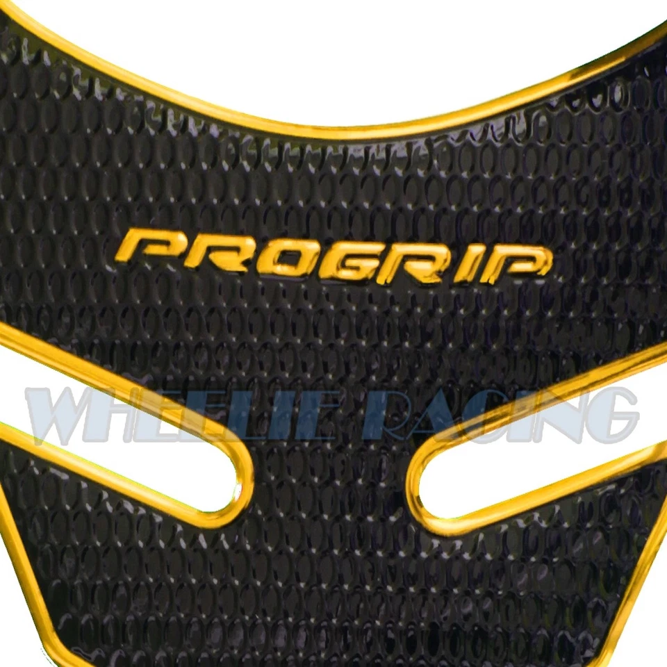 BLACK+CHROME GOLD PRO GRIP FUEL TANK PAD+2"YAMAHA 3D LOGO FAIRING EMBLEM STICKER - Image 4 of 4