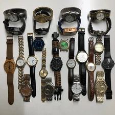 Approx 24 Assorted Mens Watches Untested Vintage New Parts Repair Good
