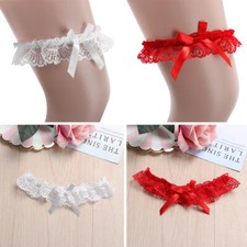Lingerie Wedding Bridal Cosplay Bowknot Leg Garter Belt Lace Floral Suspender