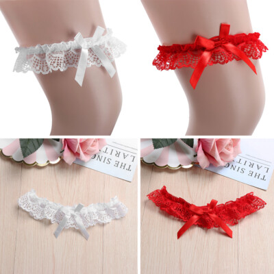 Lingerie Wedding Bridal Cosplay Bowknot Leg Garter Belt Lace Floral  Suspender