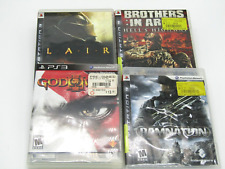 Lot of 4 Playstation 3 Games Lair God of War Damnation Brother in Arms Complete