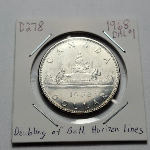 ERROR Variety 1968 DHL#1 Doubling Horizon One Dollar Coin CANADA (Nickel)  D278