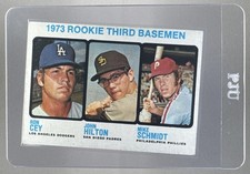 1973 Rookie Third Basemen Ron Cey John Hilton Mike Schmidt Topps #615 RC