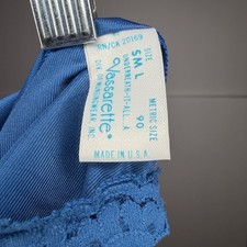 Vtg Vassarette Quintessence Nylon Blue Lace Half Slip Skirt USA Made S M L