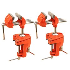 Portable Tabletop Clamp Vice Woodworking Clamps, Rotating Drill Stand Clamp-On