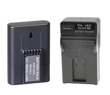 Premium Cell 1700mAh Battery + Charger for Leica M8, M9 14464 Decoded Protection