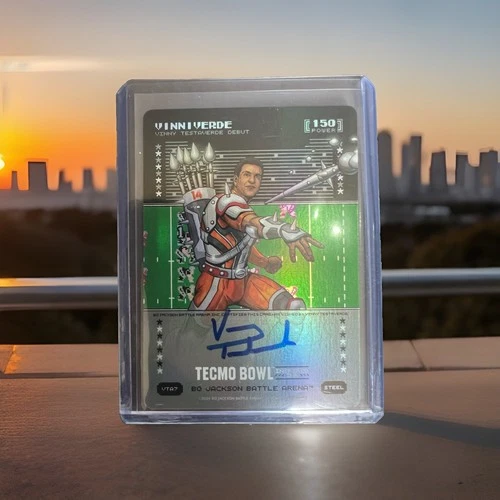2026 Bo Jackson Battle Arena Tecmo Vinnie Verde (Vinny Testaverde) STEEL AUTO