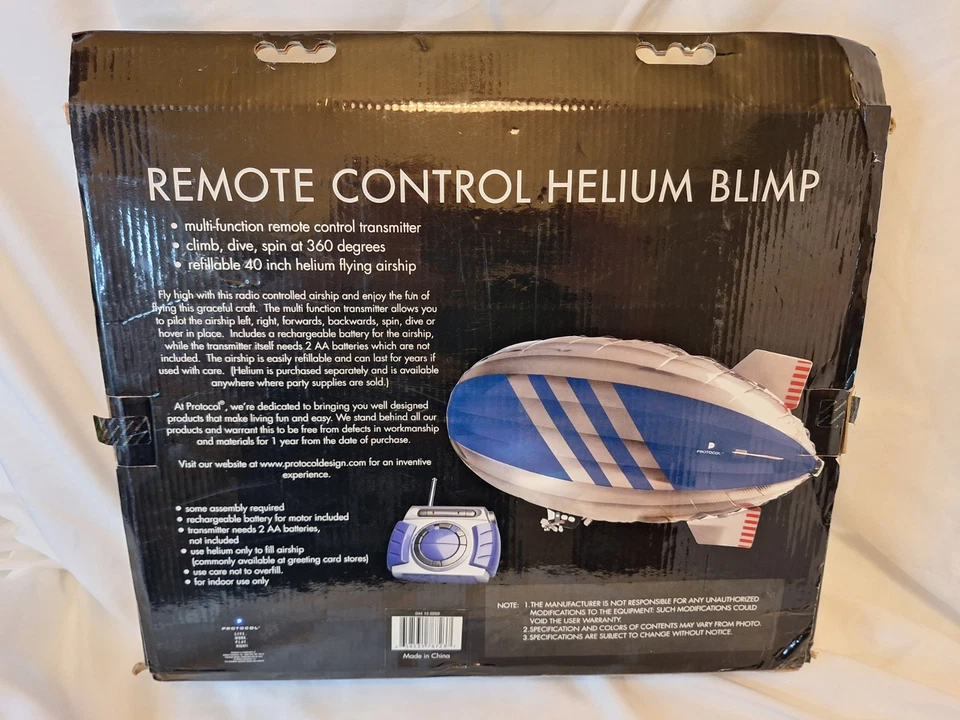 Protocol Remote Control Helium Blimp New In Open Box Complete Never Used Rare - Image 4 of 4