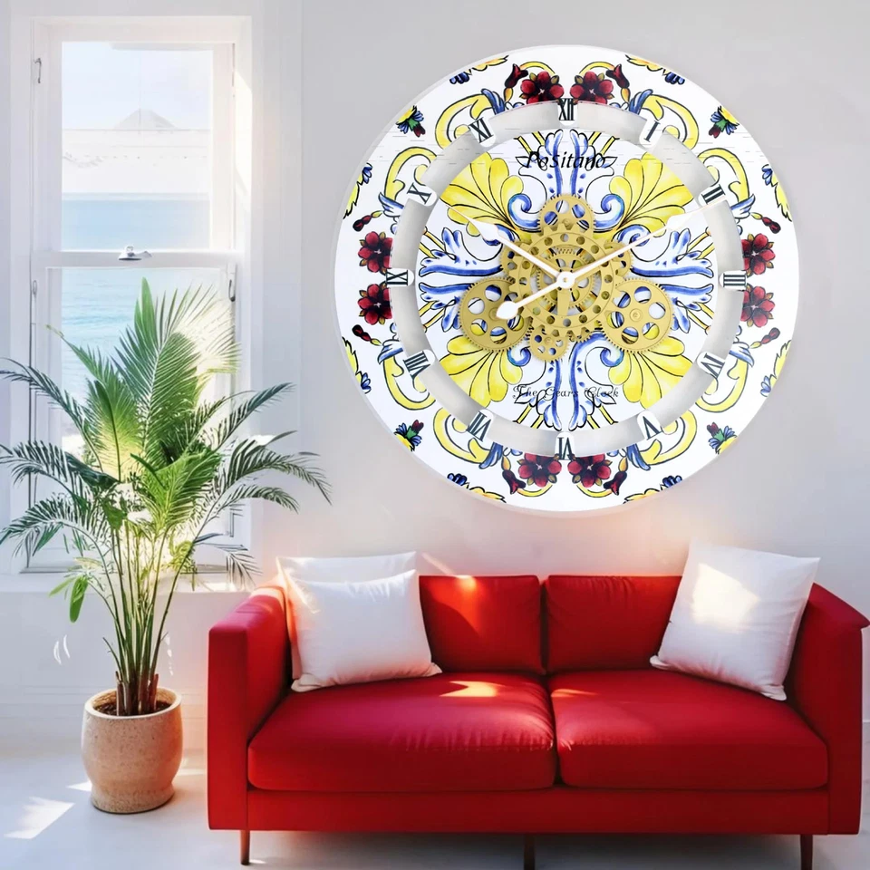 The Gears Reloj ITALIA LINE RELOJ DE PARED REDONDO 36 PULGADAS POSITANO Foto 3 de 4