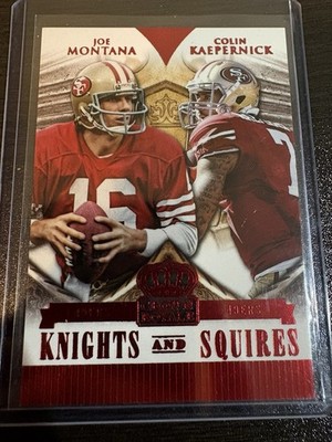2014 Crown Royale Knights & Squires Joe Montana, Colin Kaepernick #KS1 Red