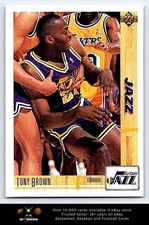 1991-92 Upper Deck BASKETBALL #308 Tony Brown