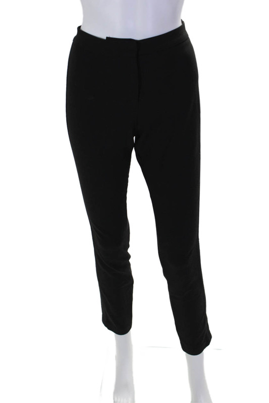 Elizabeth and James Women's Flat Front Straight Leg Dress Pants Black Size 2