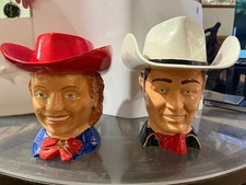 Autographed Roy Rogers & Dale Evans Cookie Jars Gold Signature Limited Edition