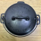 Vintage HTF Griswold Cast Iron #7 Tite Top Dutch Oven With Lid EPU Restored