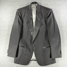 Christian Dior Tuxedo Jacket 40R Black Satin Lapel And Buttons