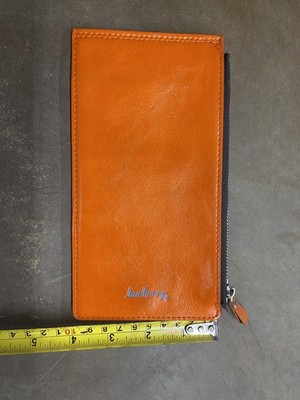 Leather Wallet Multi-slot Card Bag Zipper ID Card Wallet Clutch Bag Baellerry