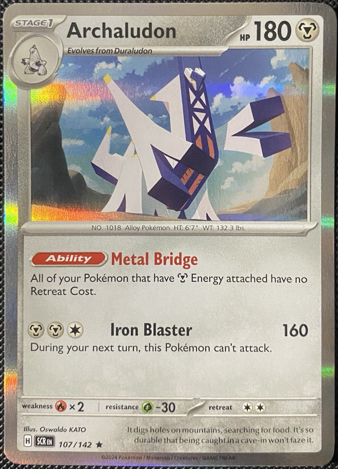 Archaludon 107/142 Sv07: Stellar Crown Holo - Pokémon
