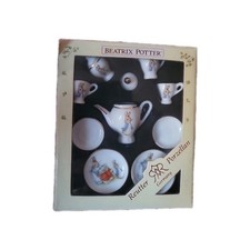 Vintage Beatrix Potter Reutter Porzellan Germany -10 Piece Mini Tea Set