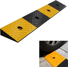 Heavy Duty 2'' Rubber Curb Ramp 22000Lbs for Cars, Wheelchairs, and Docks