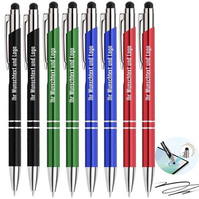10x Metall Kugelschreiber Set Soft Touch Schwarz schreibend Farben Versand DE