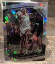 2025 Panini Prizm WNBA Jackie Young Card Silver Cracked Ice Prizm SP