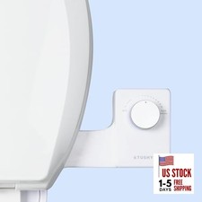 Fresh Cool Water Bidet: Ultra Slim Toilet Seat Silver Knob Single Nozzle