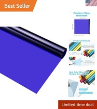 Lighting Gel Filter 39.4x39.4 Inch Dark Blue Color Correction Sheet for Photo...
