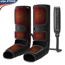 Compression Boots Leg Massager Heat Therapy 3 Modes Pain Relief Recovery New