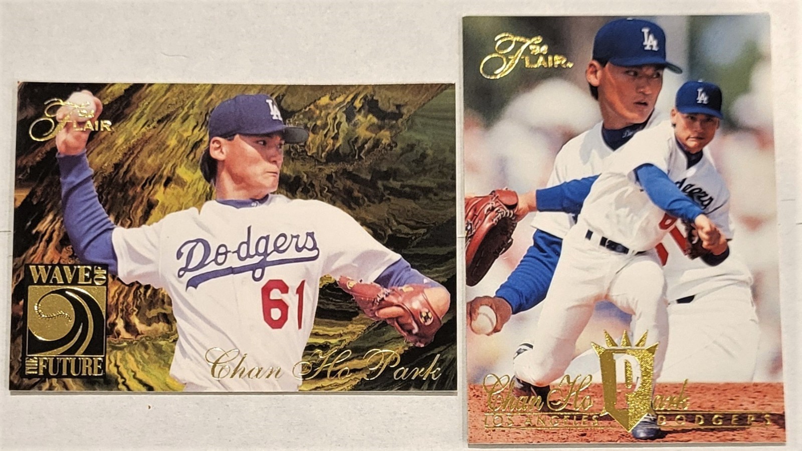 2) 1994 FLAIR Chan Ho Park Wave of the Future w/ Base Rookie RC LA $1.59 SHIP