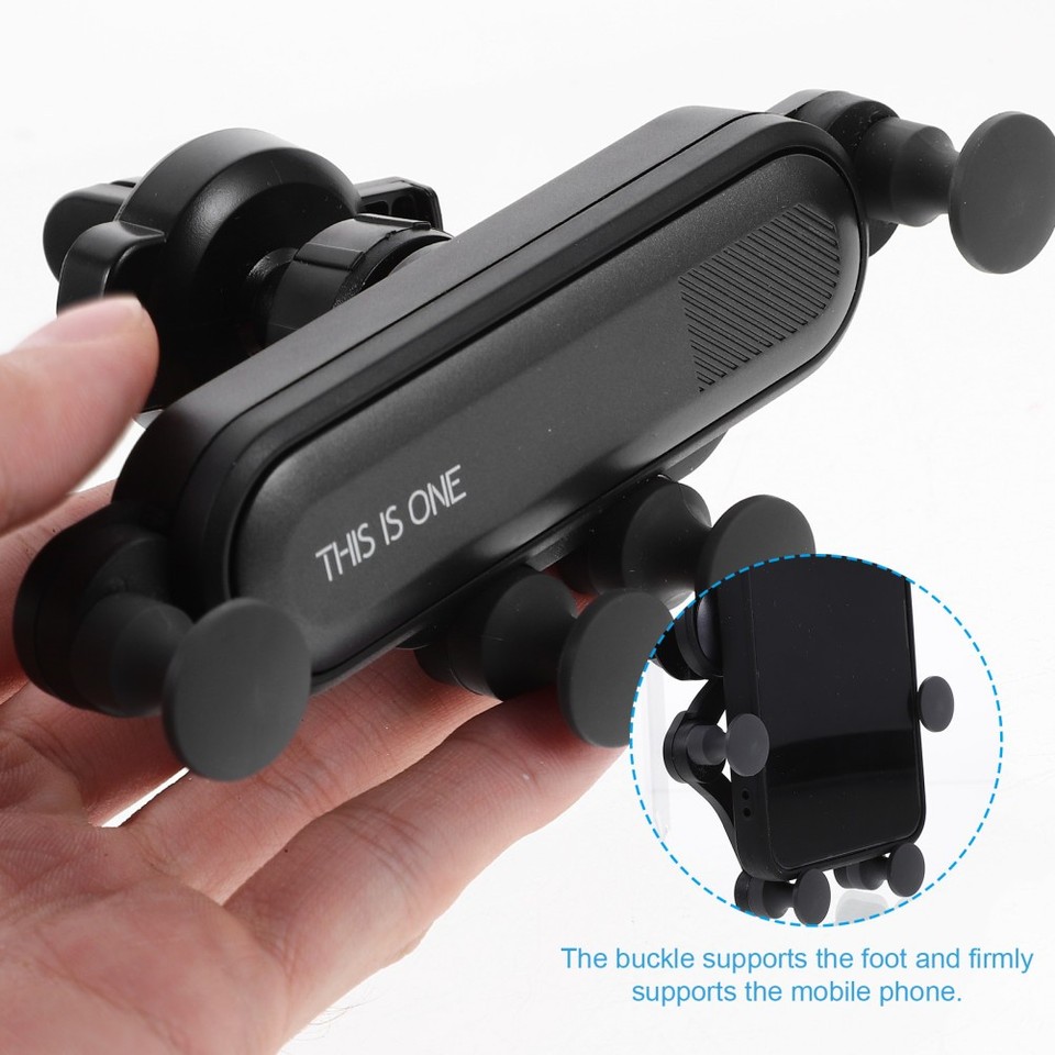 Car Air Outlet Phone Mount Black Compact Stable Gravity Bracket 360 ...