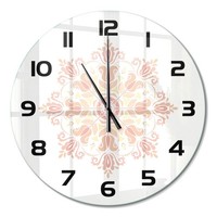 Runde Glasuhr Runde Wanduhr Glas-Wanduhr Dekorationen Schwarze Zeiger Fi60 Cm