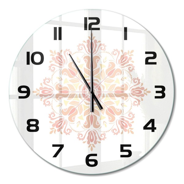 Runde Glasuhr Runde Wanduhr Glas-Wanduhr Dekorationen Schwarze Zeiger Fi60 Cm-image