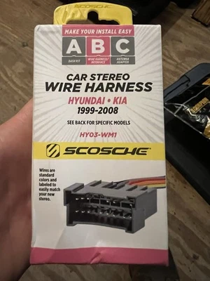 SCOSCHE Car Stereo Wire Harness HYO3-WM1 Hyunda/Kia 99-08 Pwr/Speaker Connector - image 1 of 2