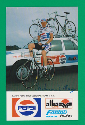 CYCLING cycling card SANTAROMITA MAURO ANTONIO team Fanini PEPSI signed