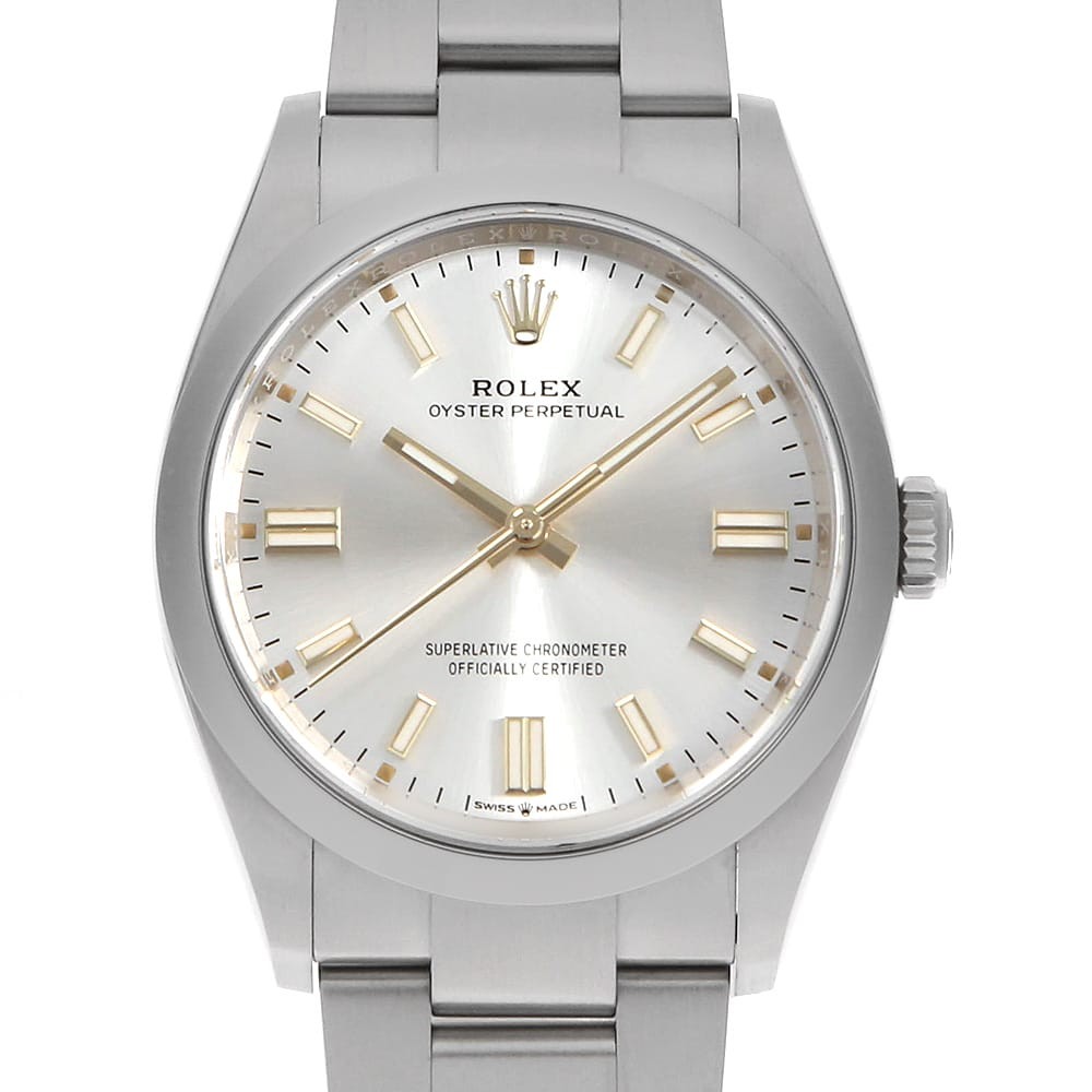 126000 second ROLEX Random Perpetual Oyster hand 36 Silver Number mens - vintagewatches.pk