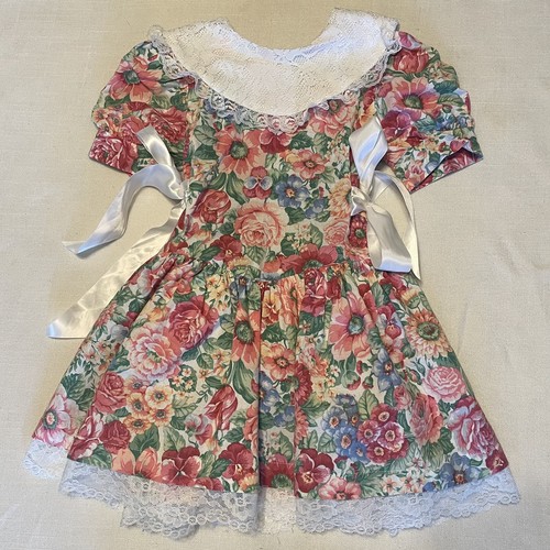 Vintage Kokomo Kids Floral & Lace Cottagecore Dress - Size 5 - Made in USA
