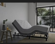 Sleepmotion 400i Adjustable Platform Bed Frame + Mattress Included Grey Fabric