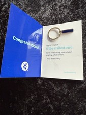 Weight Watchers 5 lbs Milestone Keychain w Card, Blue Silver, includes shipping