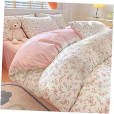 Vintage Style Pink Floral Duvet Cover Queen Queen 90"x90" B Pink Floral